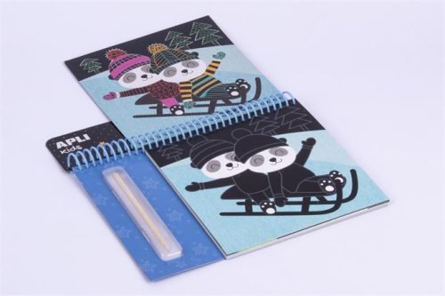 Képkarcoló füzet, APLI Kids "Magic Scratch", téli móka 4