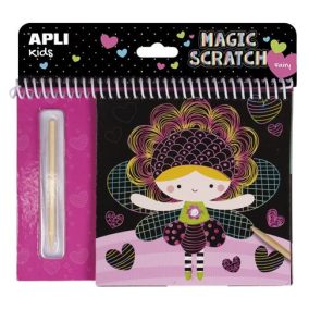   Képkarcoló füzet, APLI Kids "Magic Scratch", tündérek 4