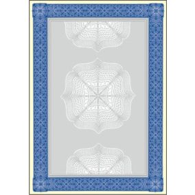   Előnyomott papír, A4, 185 g, SIGEL "Oklevél", kék