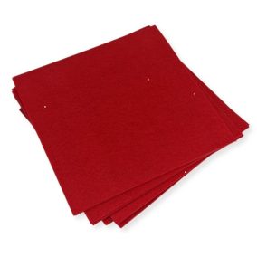 Piros filc lap 25x25 cm