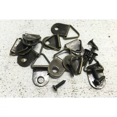 Fém akasztó bronz  + csavarok 10db/csomag