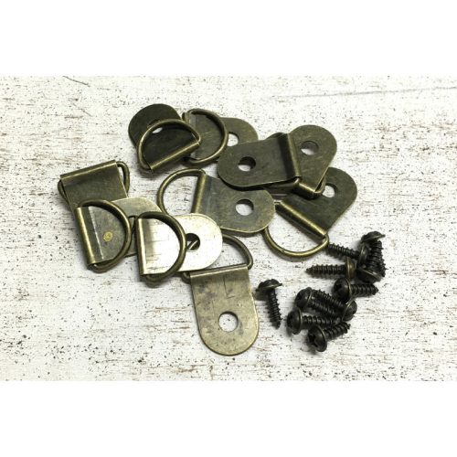 Fém akasztó bronz  + csavarok 10db/csomag