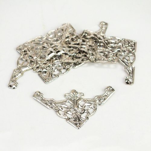 Fém sarokdísz ezüst 8db/csomag