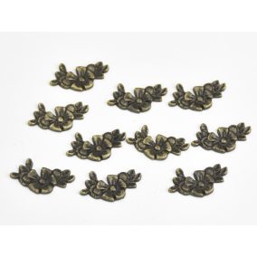 Fém virágdísz 10db/csomag