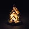 Színes világítós templom kicsi 12db/dob