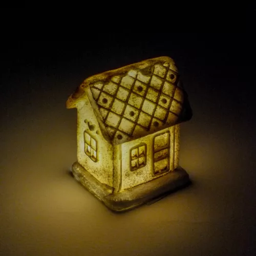 Világítós mézeskalács házikó 12db/dob