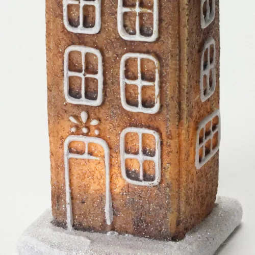 Világítós emeletes mézeskalács ház 12db/doboz - OKOSÁR!