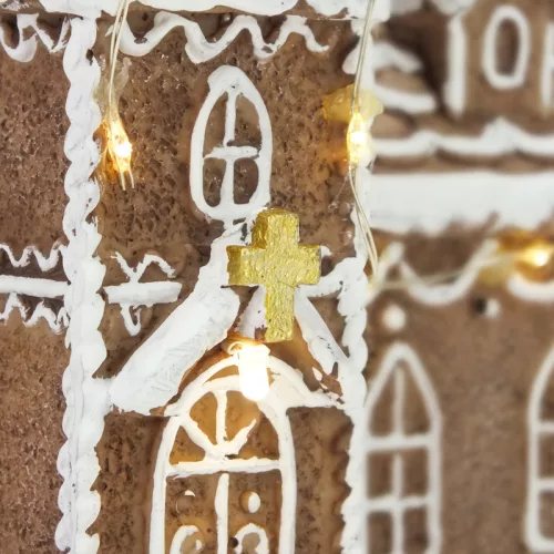 Világítós mézeskalács templom
