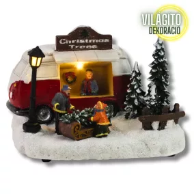 Havas karácsonyfa árus jelenet