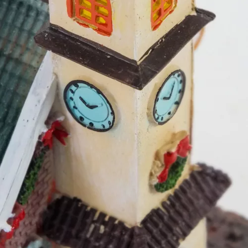 Világítós karácsonyi templom - LED-es téli dísz