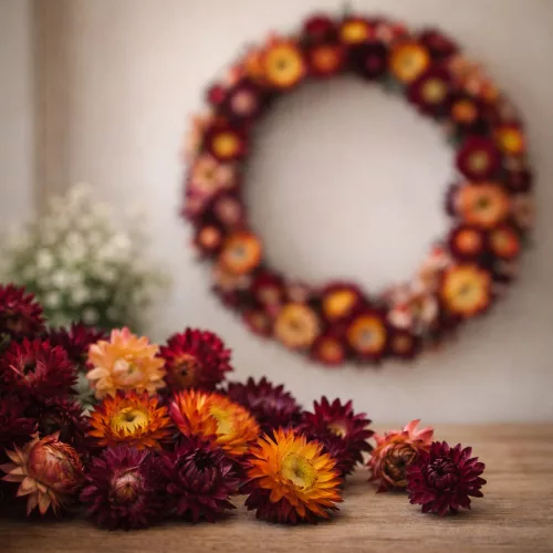 Szalma rózsa piros 15db/csomag