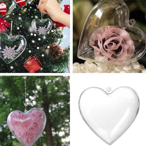 Szív forma szétválasztható műanyag 8cm 5db/csomag