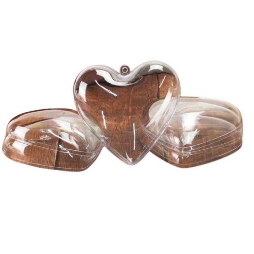 Szív forma szétválasztható műanyag 8cm 5db/csomag