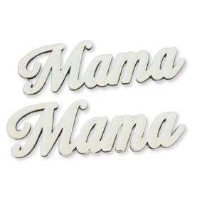 Natúr fa - Mama felirat - fehér 10cm 2db/csomag