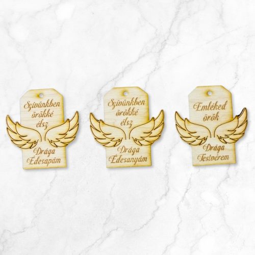 Natúr fa - Kegyeleti tábla - Drága édesapám 3db/csomag