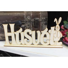 Natúr fa - Húsvét felirat talppal 16x34cm