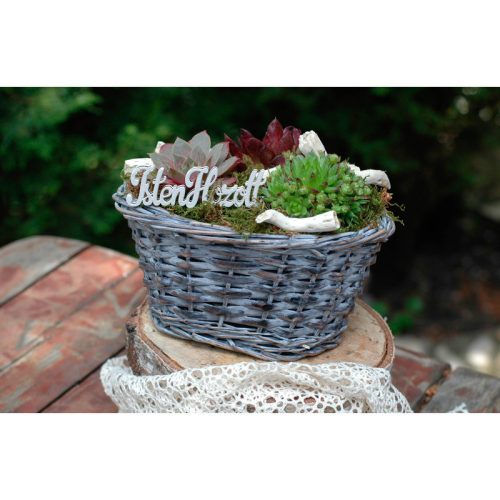 Natúr fa - "Isten hozott" felirat írott 9,5cm 5db/csomag