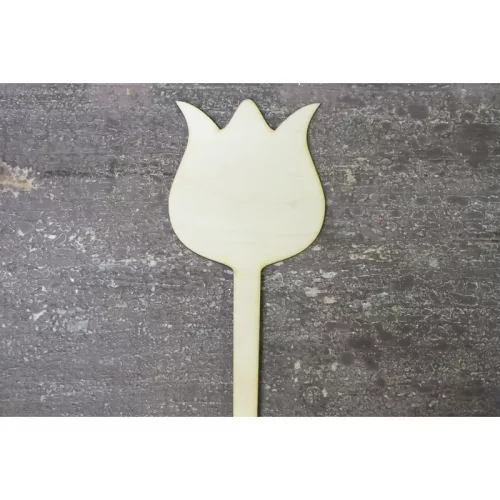 Natúr fa - Beszúrható tábla tulipán 37cm
