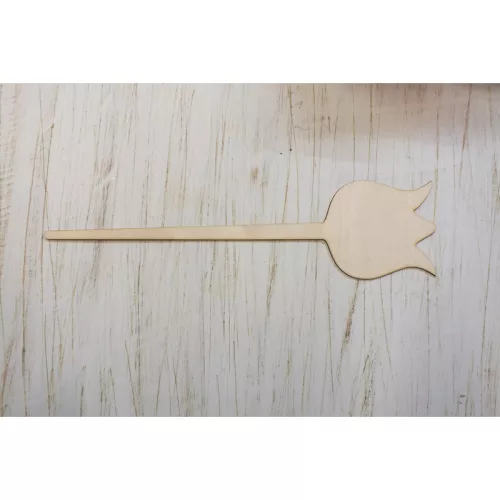 Natúr fa - Beszúrható tábla tulipán 37cm