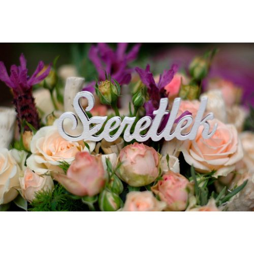 Natúr fa - "Szeretlek" felirat 9,5cm 5db/csomag