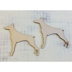 Natúr fa - Dobermann kutya 10cm 2db/csomag