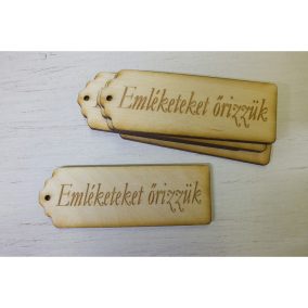   Natúr fa - " Emléketeket őrizzük" gravírozott scrapbook táblák 5db/csomag