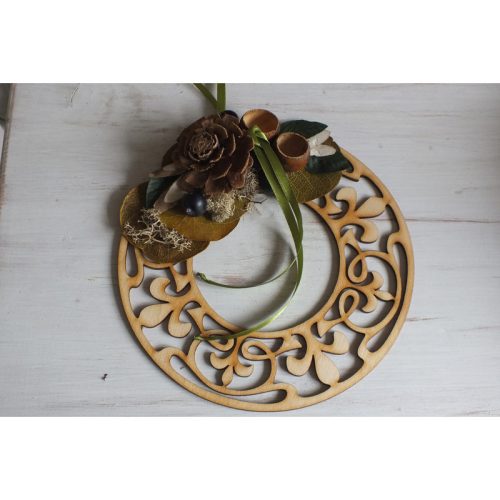 Natúr fa - Áttört mintás kör 20cm