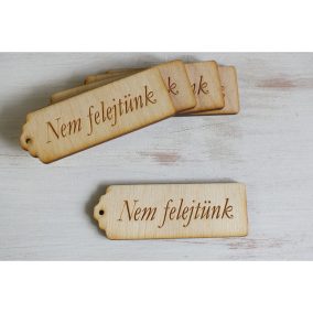   Natúr fa - "Nem felejtünk" scrapbook tábla 3x8cm 5db/csomag