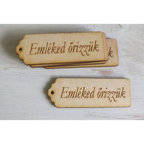   Natúr fa - "Emléked őrizzük" scrapbook tábla 3x8cm 5db/csomag