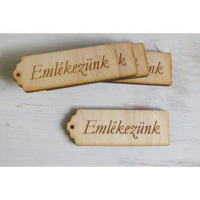   Natúr fa - "Emlékezünk" scrapbook tábla 3x8cm 5db/csomag