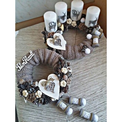 Vintage szív 4x4cm 10db/csomag