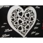 Fa áttört szív  fehér 40cm
