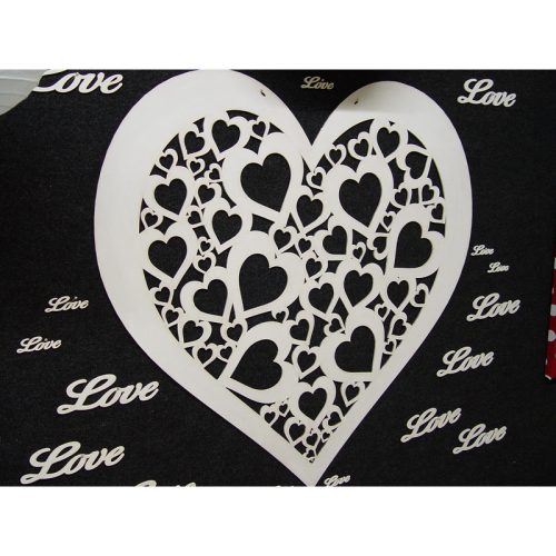 Natúr fa - Áttört szív 40cm