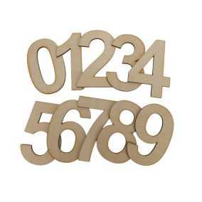 Natúr fa - Szám vegyes 10cm 10db/csomag