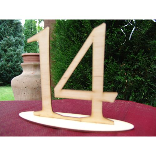 Natúr fa - Asztalszám 14-es 15cm