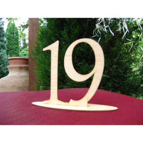 Natúr fa - Asztalszám 19-es 15cm