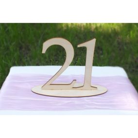 Natúr fa - Asztalszám 21-es 15cm