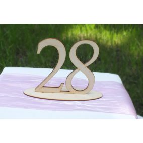 Natúr fa - Asztalszám 28-as 15cm