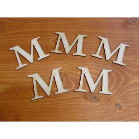 Natúr fa - Betű Carmen 5db/csomag 5cm