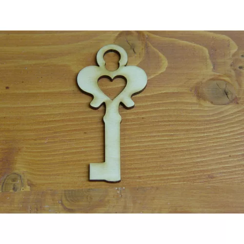 Natúr fa - Kulcs szíves 5db/csomag