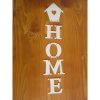 Natúr fa - Akasztós "HOME" felirat házikóval 8x34cm