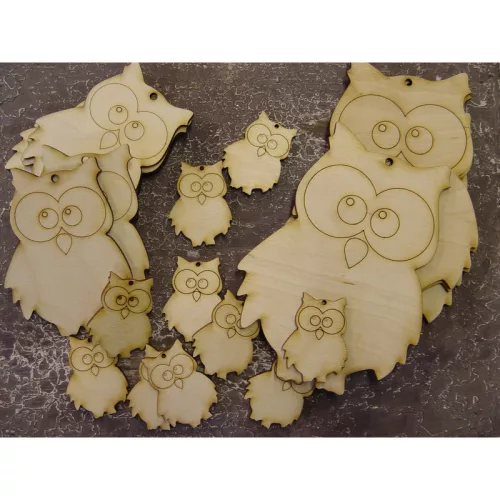 Natúr fa - Bagoly 5cm 10db/csomag