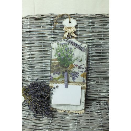 Natúr fa - "Levendula" felirat 15cm 2db/csomag