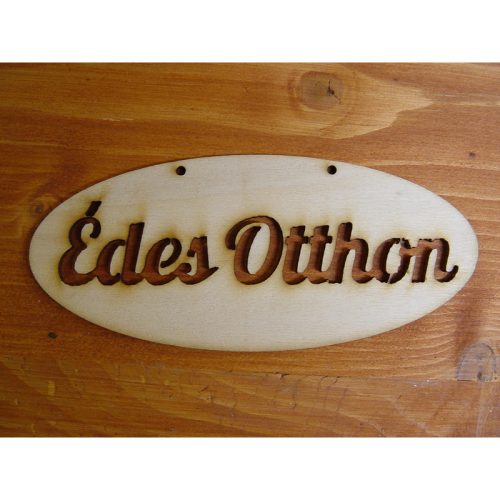 Natúr fa - "Édes otthon" áttört ovál táblák 3db/csomag