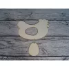 Natúr fa - Tyúk tojással 18x25cm