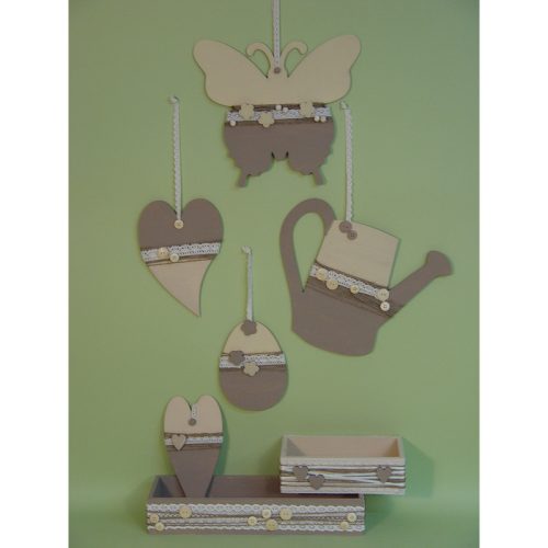 Natúr fa - Szív hosszúkás 10x20cm