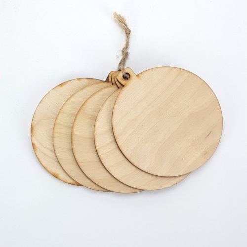 Natúr fa - Karácsonyfadísz 8cm 5db/csomag