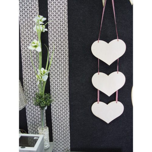 Natúr fa - Szív pufi 25cm