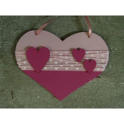 Natúr fa - Szív pufi 25cm