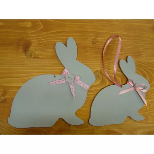 Natúr fa - Nyúl ülő lyukkal 10cm 5db/csomag